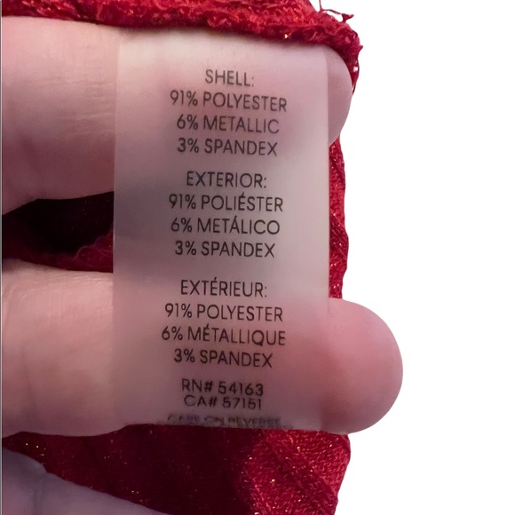 Calvin Klein Shimmer Red Scoop Neck Tunic Sweater  Size 2X W0XHL848 - Picture 8 of 14